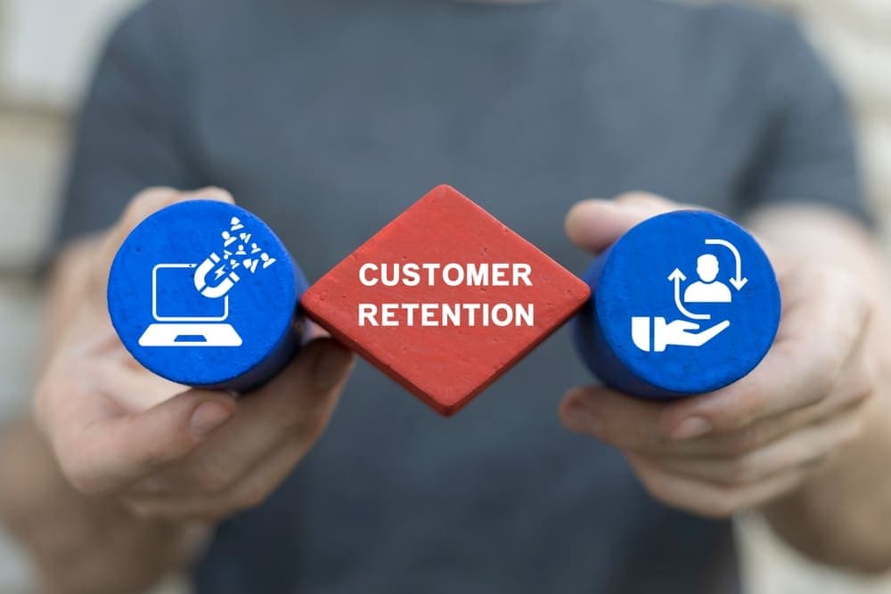 Customer acquisition and retention strategy business concept.