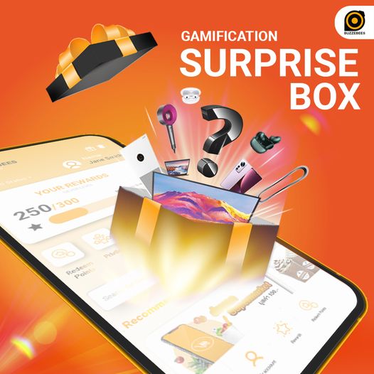 A smartphone showing BUZZEBEES’ gamification platform